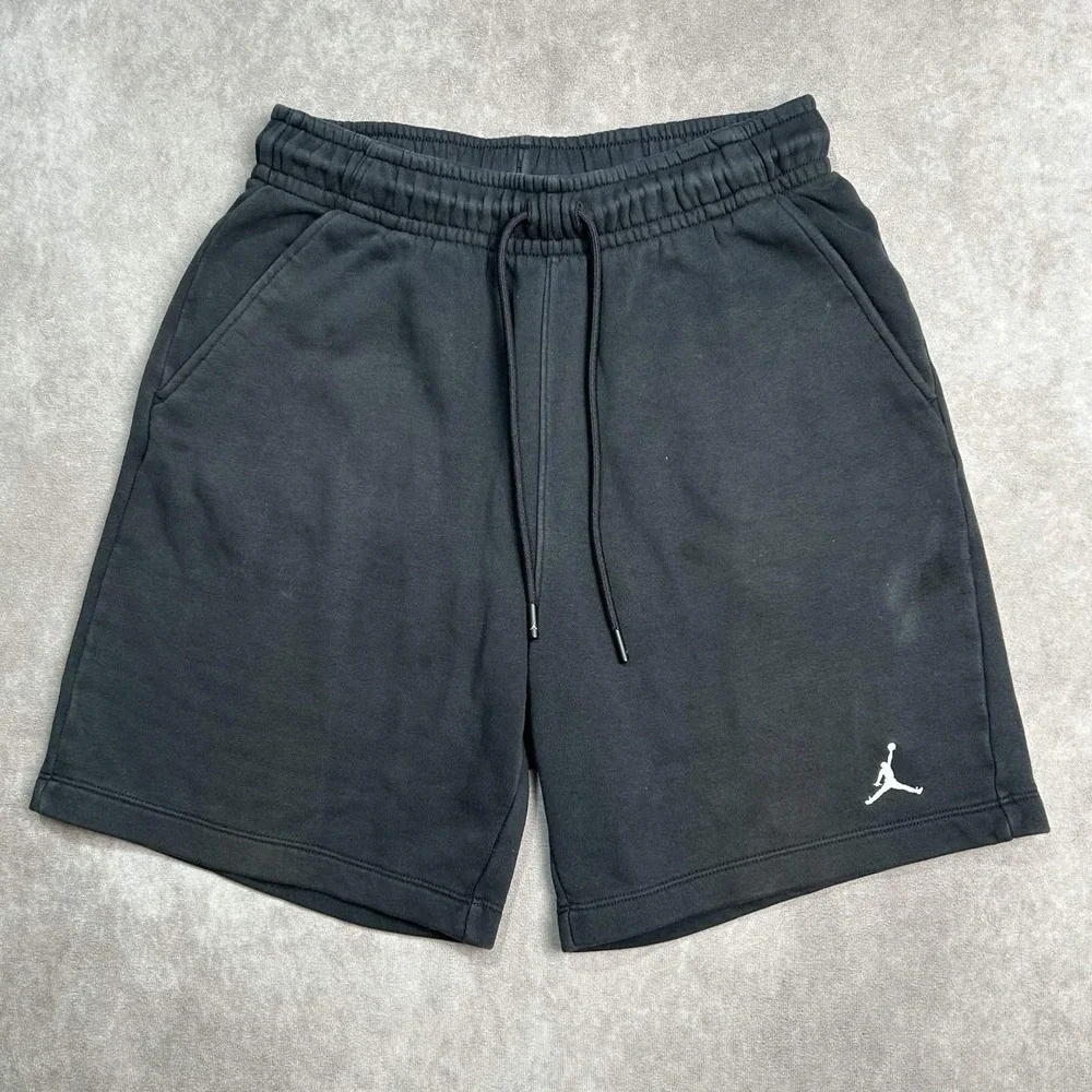 Jordan Shorts Men's Small 28x6.5 Black Brooklyn Fleece Jumpman Logo FJ7782 010